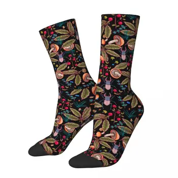 Модни мъжки чорапи Случайни тропически горски гъби чорап полиестер графика жени чорап пролет лято есен зима