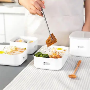 Преносима кутия за обяд за училищен офис Хладилник за пикник Контейнер за съхранение на храна Microwavable Bowl Fresh Keeping Bento Container