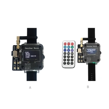 Deauther Watch V4S / V4S-IR хакерски часовник Разширено управление на скриптове Smartwatch Deauthe&Bad USB ESp8266+Atmega32u4