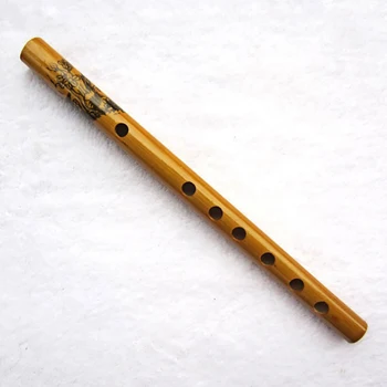 33CM традиционен 6 дупка бамбукова флейта кларинет студент музикален инструмент дърво цвят