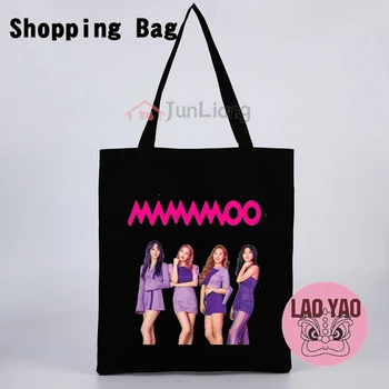 Платнена чанта за жени подарък за рожден ден Mamamoo Sistar пазарски чанти Totebag Tote Купувач естетически жена платно