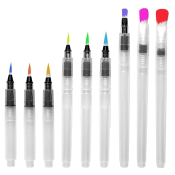 27PCS Комплект писалки за оцветяване на вода, химикалки за акварелна боя за водоразтворим цветен молив, комплект за писалка за четка за вода