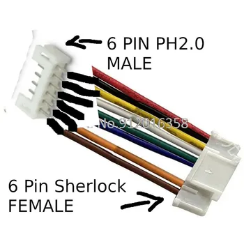 20CM 24AWG Molex 2.00mm Sherlock 355070600 PH2.0 MALE персонализиране направени кабелни снопове
