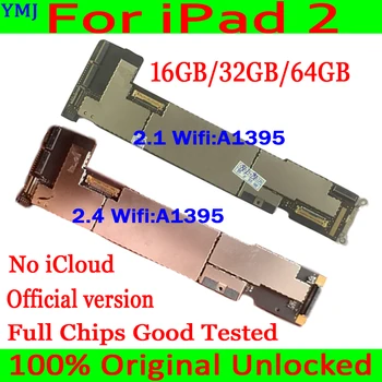 Дънна платка A1395 Wifi и A1396 / A1397 3G версия за IPad 2 100% тествана дънна платка Оригинална отключена чиста ICloud логическа платка