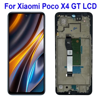 6.6''Нов за Xiaomi Poco X4 GT LCD дисплей екран сензорен панел дигитайзер резервни части за Xiaomi Poco X4 GT с рамка