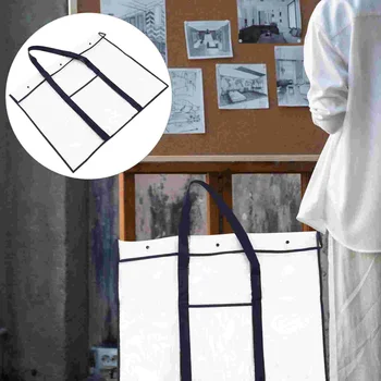 Прозрачна чанта за съхранение Притежател на файлове Работни чанти комплекти за деца Бяла дъска платно рисунка Pvc произведения на изкуството дете голям