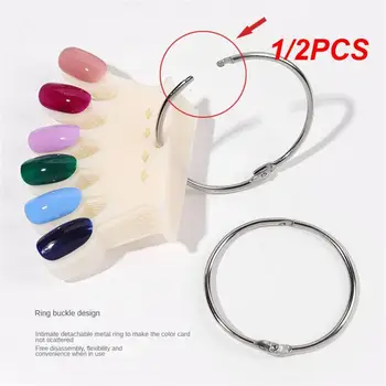  1 / 2PCS фалшив нокти цвят книга дисплей борда 50 фалшиви пръсти за многократна употреба. Uv гел фалшив нокът Не се изисква лепило