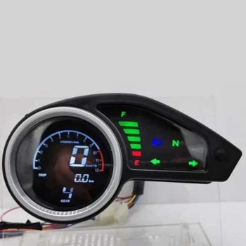 Универсален цифров мотоциклетен километраж LCD метър скоростомер тахометър с нощна светлина