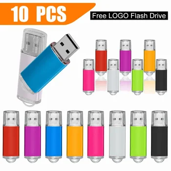 10PCS/lot Метален USB флаш устройство за писалки 32GB 4GB 16GB Pendrive 64GB музикален албум памет USB стик 512MB USB подарък безплатно персонализирано лого