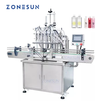 ZONESUN ZS-YT6T-6Y пневматична автоматична машина за пълнене с шампоан Магазинът за тяло Маслен течен козметичен препарат за пълнене на бутилки