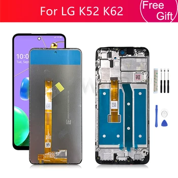 За LG K52 K62 LCD дисплей сензорен екран дигитайзер събрание с рамка K520 LM-K525 екран замяна ремонтни части 6.6
