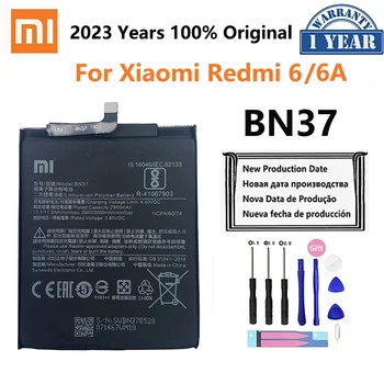  100% оригинална батерия BN37 3000mAh за Xiaomi Redmi 6 Redmi6 Redmi 6A висококачествени батерии за подмяна на телефони
