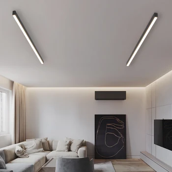 Модерен минималистичен Led стена лампа лента повърхностно монтирани линейна светлина коридор спалня трапезария стена таван хол светлина