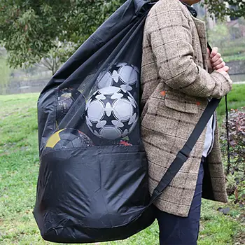 Многофункционална футболна чанта Износоустойчива баскетболна чанта за съхранение на баскетбол за многократна употреба Изключително голяма баскетболна чанта за съхранение