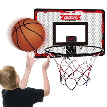 Вътрешен баскетболен обръч за деца Автоматично точкуване Детски закрит баскетболен обръч Стая за врати Баскетболен обръч Мини обръч с топка