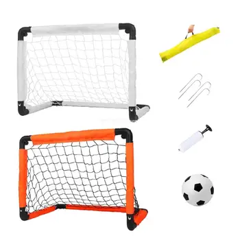 Преносима футболна топка Net Soccer Goal Мини сгъваеми футболни цели Детско спортно тренировъчно оборудване Лесен за инсталиране