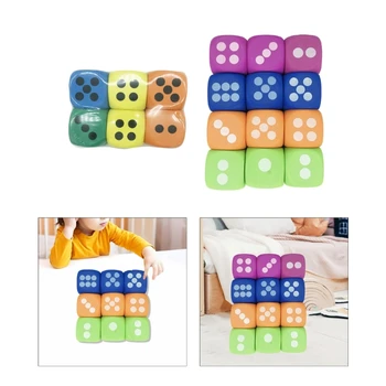 пяна зарове комплект голям цвят пяна шест едностранни кубчета кубчета с точки играе квадратен блок за математика преподаване образователна играчка