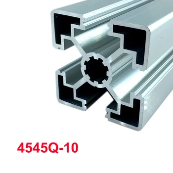 1PC 4545Q-10 EU Алуминиев профил 100-800mm Дължина 1.5mm Дебелина на стената Линейна релса за DIY 3D принтер CNC