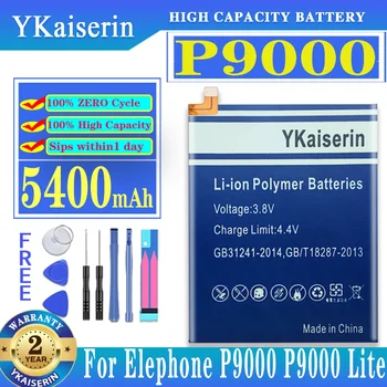 YKaiserin За Elephone P 9000 батерия YKaiserin 5400mah Резервна резервна батерия за Elephone P9000 Lite P9000Lite Batteria