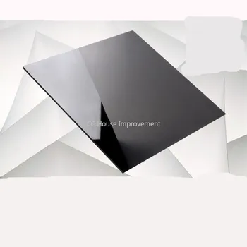  400mm * 400mm акрилна дъска гланцирана чиста черна плексиглас пластмасов лист органично стъкло полиметил метакрилат