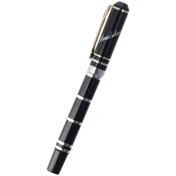 Черни химикалки Средна точка на топката 0,5 мм средна точка черно мастило гладко писане сцепление метални бизнес писалки