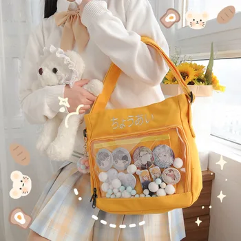 Japan Ita Bag Crossbody Mini Removable Декоративна прозрачна чанта слой сладък чанта за тийнейджъри момичета сладък прекрасен пакет Itabag