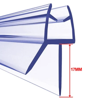 2pcs 50cm баня душ лента уплътнение за екрани врати се вписва 4-6mm стъклени уплътнения пропуски баня PVC уплътнителна лента аксесоари за баня