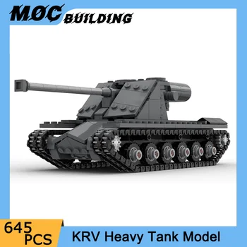 MOC военни превозни средства оръжия KRV тежък танк модел строителни блокове DIY събрание тухли колекция дисплей играчки Коледа подаръци