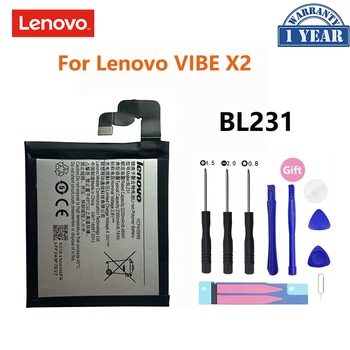 Оригинална нова батерия Lenovo X2 2300Mah литиево-йонна BL231 Батерия Замяна на батерии за Lenovo VIBE X2 X 2 BL 231 BL-231 S90 S90u