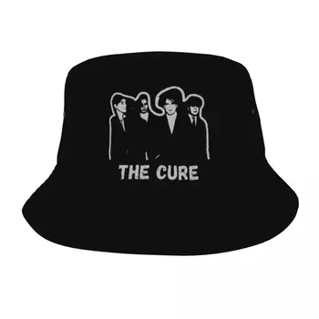 Жените кофа шапка The Cure Music Band аксесоари Боб шапки летен плаж ваканция бягство шапка слънце шапка сгъваема