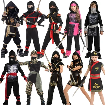 JUPAOPAO Хелоуин костюми Момчета Дракон нинджа костюм момичета воин косплей карнавал парти фантазия обличане за деца