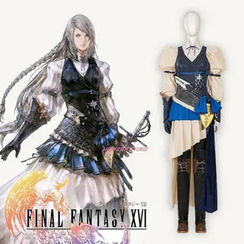 Джил Уорик Косплей костюм Final Fantasy XVI FF16 облекло жени риза рокля панталони костюми Хелоуин карнавал парти костюм