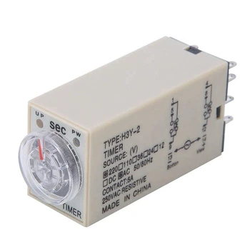 10X 10S Таймер за закъснение Реле за време H3Y-2 AC 220V 8 PIN Регулиране на копчето Реле за управление на времето за битови електрически системи
