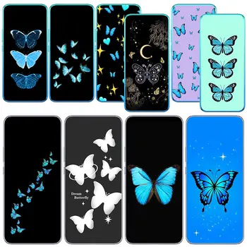 Flight Blue Butterfly Fly Cover калъф за телефон за Samsung Galaxy A04 A14 A23 A34 A54 M23 M33 M52 M53 M30S M31 M51 M21 мек корпус