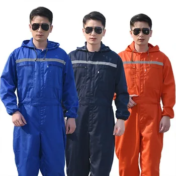 2024 Нов дълъг ръкав Съединени мъжки и дамски авторемонтни костюми против замърсяване и мръсотия Работно облекло Униформи M-4XL
