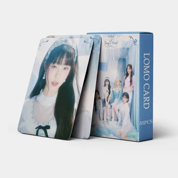 55pcs/set Kpop Idol IVE Lomo Cards A Fairy's Wish Photocards 2024 Колекция Поздравителни снимки за сезон 2024