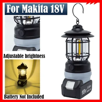 Преносима висяща LED работна светлина за Makita 18V литиево-йонна батерия на открито къмпинг фенер риболовна лампа (Не включва батерия)