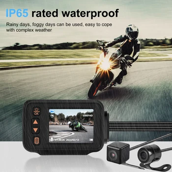 Универсален мотоциклет шофиране рекордер мотоциклет видео рекордер задно виждане шофиране мониторинг 1080P IP65 водоустойчив