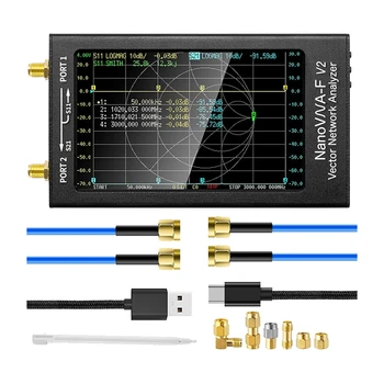 За Nanovna-F V2 векторен мрежов анализатор 50Khz-3Ghz антенен анализатор HF VHF UHF VNA 4.3 инчов 5000Mah анализатор подмяна