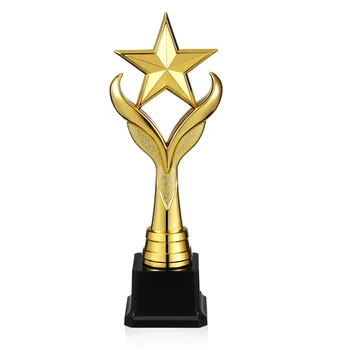 Creative Trophy Персонализирана награда Модел Декор за спортен баскетбол Пластмасова декоративна церемония Купа Звездна форма
