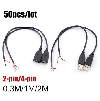 4 пинов микро USB 2.0 мъжки женски жак данни DIY захранващ кабел за зареждане удължително зарядно устройство кабел 2 4 проводника 5V конектор адаптер