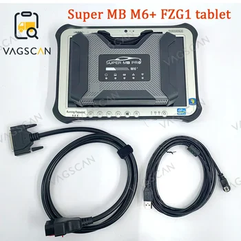 SUPER MB PRO M6 Безжичен инструмент за диагностика на звезди M6 Pro с два кабела DoIP VCI Нов MB SD STAR DOIP За таблет FZG1