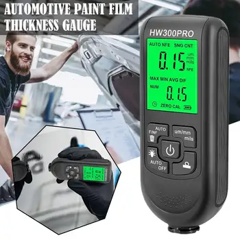 HW-300PRO Авто дебелина габарит цифрово покритие автомобилни инструменти руски боя измерване боя филм дебелина тестер 0.1micron / 0-20 A5N9