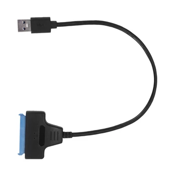 USB 3.0 до 2.5 инчов SATA твърд диск адаптер кабел SDD SATA към USB 3.0 конвертор-черен