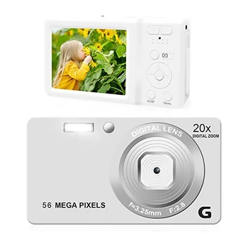 2.7 инча HD цифрова видеокамера 4K 56MP цифров фокус цифров фотоапарат 56 милиона пиксела 20X цифрово увеличение камера за многократна употреба издръжлив