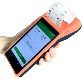 PDA терминал pdas баркод 58mm термо преносим pos direct Принтери скенери QR CODE скенер андроид ръчен мини принтер