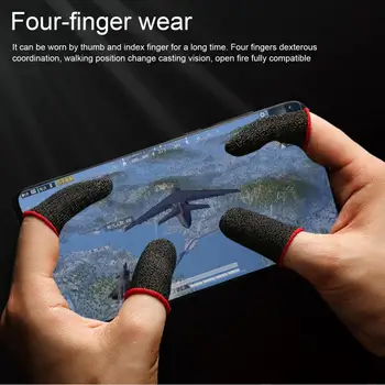 Тънки меки капаци за пръсти Геймърски креватчета за пръсти Подобрете гейминг изживяването с тънки ръкави за пръсти Високо прецизна противоплъзгаща за мобилни устройства