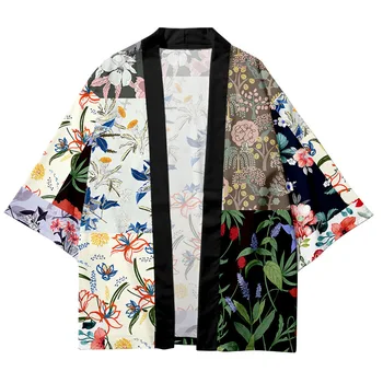 Плюс размер XXS-6XL 5XL 4XL хлабав японски улично облекло жилетка жени мъже Harajuku Haori кимоно косплей топ ризи Yukata Tao роба