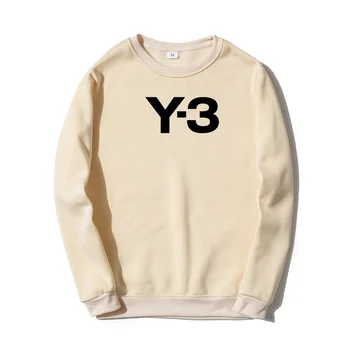 Класическият подпис Y 3 Yamamoto пуловер за мъже и жени пролетни и есенни фланелки е уникален и стилен спортен пуловер