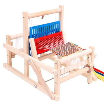 Дървена мулти-занаятчийска тъкачна тъкачна машина за плетене на вълна DIY ръчен тъкачен стан Детска интелектуална технология играчки
